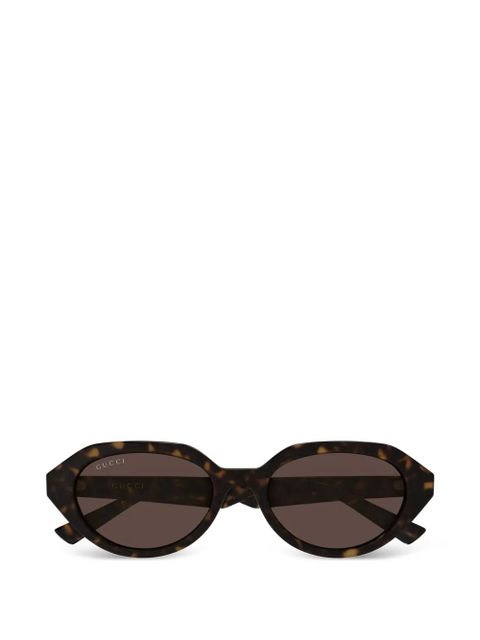 Gucci Eyewear oval-frame sunglasses - Brown - zdjęcie produktu nr 1
