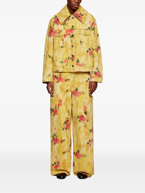 GANNI floral-print button jacket - Yellow - zdjęcie produktu nr 2