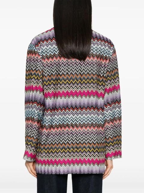 Missoni zigzag-woven double-breasted blazer - Black