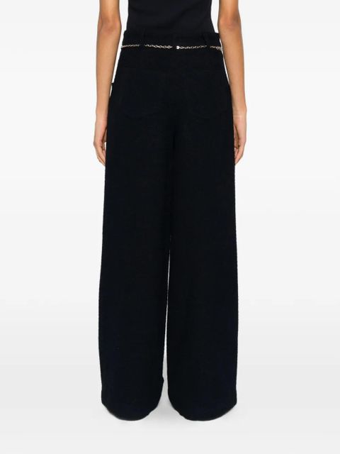 Maje chain-detail trousers - Blue