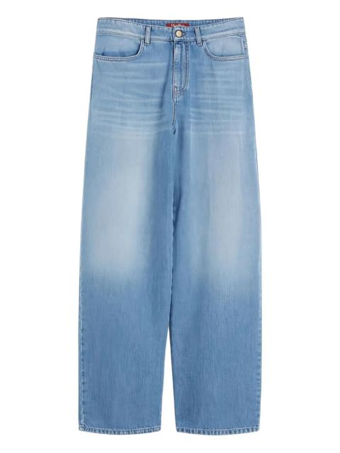 Max Mara leather-patch jeans - Blue - zdjęcie produktu nr 1