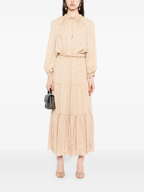 Michael Kors monogram maxi skirt - Neutrals - zdjęcie produktu nr 2