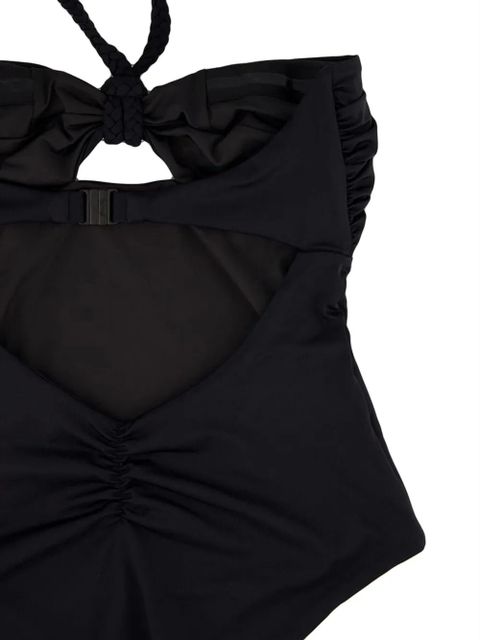 Johanna Ortiz braided-strap halterneck swimsuit - Black