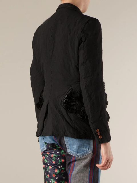 Comme Des Garçons ruffle detailed jacket - Black