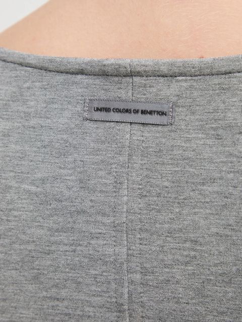 United Colors of Benetton bluza damska kolor szary gładka 3QAFD10AU
