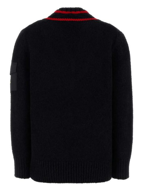 Moncler V-neck patch-pocket jumper - Black - zdjęcie produktu nr 2