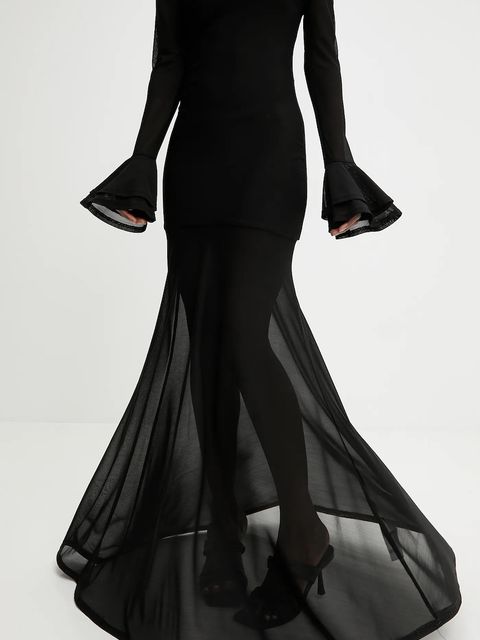 Answear.LAB sukienka kolor czarny maxi rozkloszowana - zdjęcie produktu nr 1