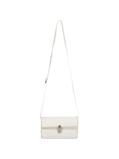 Savette Symmetry leather-trim woven shoulder bag - Neutrals - zdjęcie produktu nr 1
