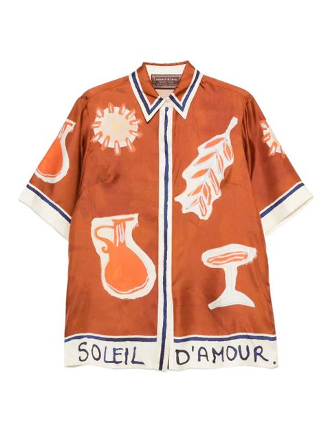 ALEMAIS Soleil D´Amour graphic-print shirt - Brown - zdjęcie produktu nr 1