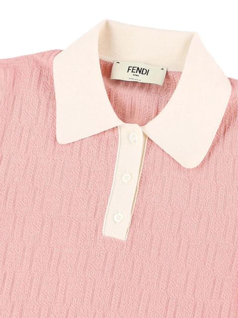 FENDI logo-pattern midi dress - Pink
