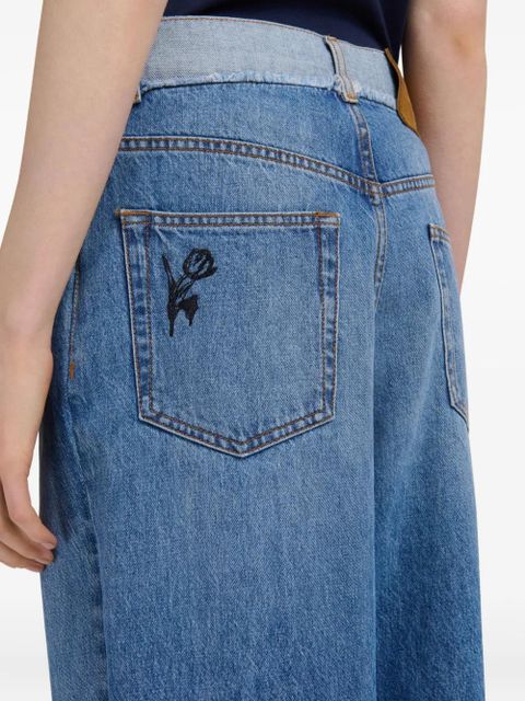 Marni embroidered jeans - Blue