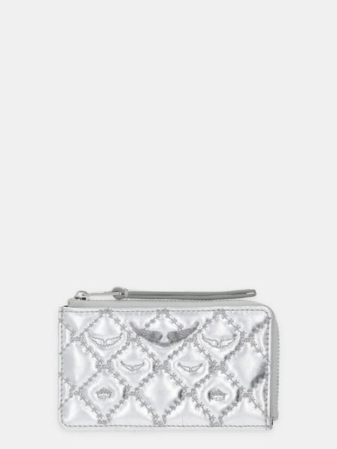 ZADIG&VOLTAIRE portfel skórzany damski kolor srebrny LWSG03722 - zdjęcie produktu nr 1