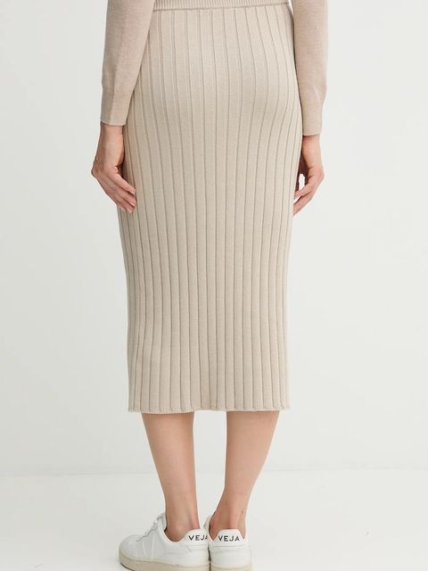 Calvin Klein Jeans spódnica kolor beżowy maxi ołówkowa LV047D306G - zdjęcie produktu nr 2