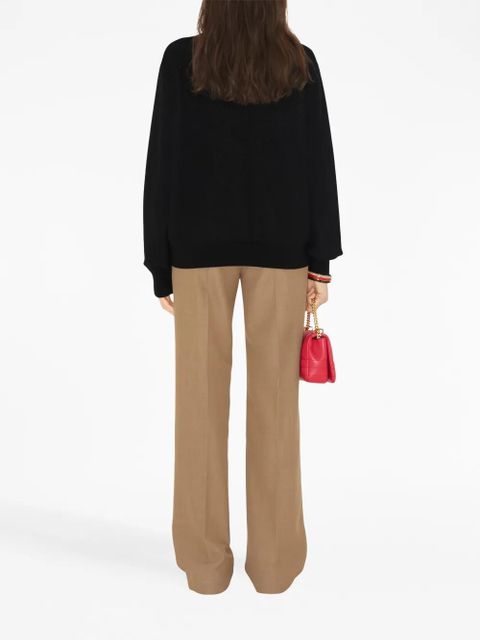 Burberry intarsia-knit logo jumper - Black