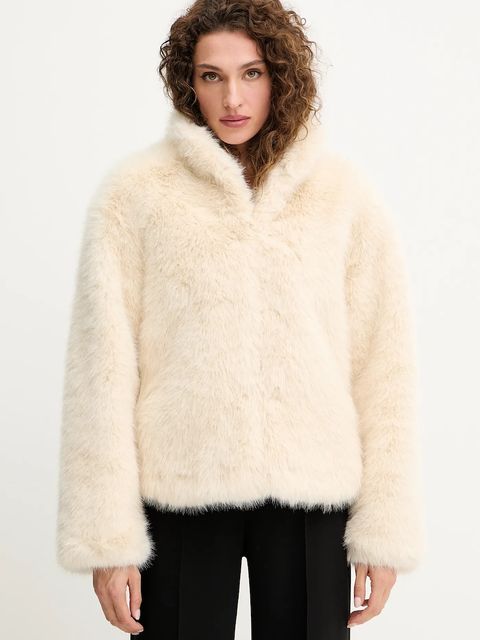 Silvian Heach płaszcz ARILLAGA kolor beżowy GPA25348PL