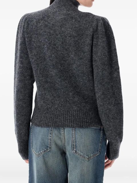 MARANT ÉTOILE turtleneck puff-sleeve sweater - Grey