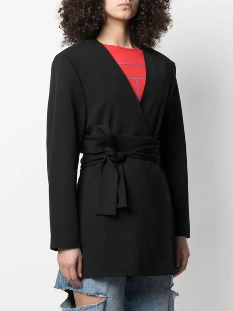 AMBUSH asymmetric-hem belted blazer - Black