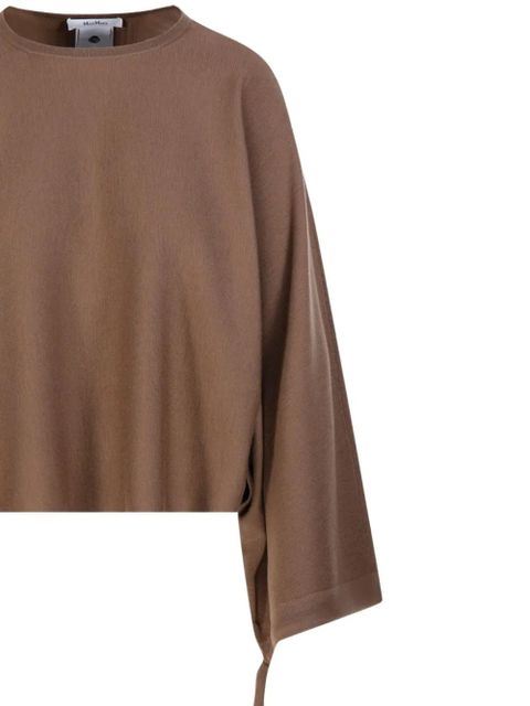 Max Mara tie-detail sweatshirt - Brown
