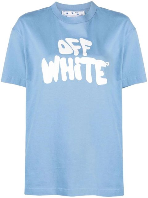 Off-White logo print T-shirt - Blue - zdjęcie produktu nr 1