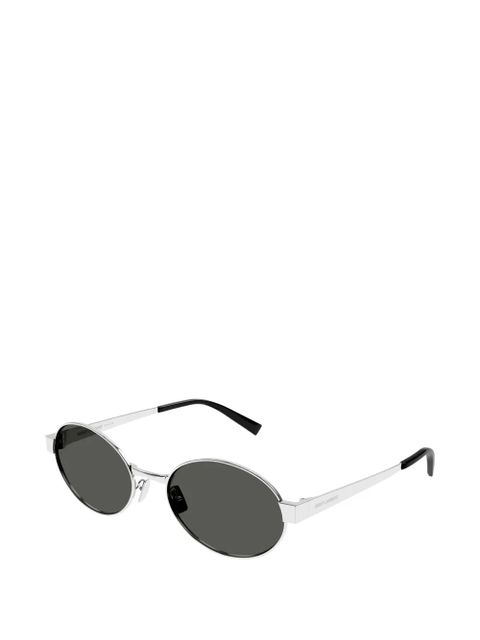 Saint Laurent Eyewear oval-frame sunglasses - Silver - zdjęcie produktu nr 2