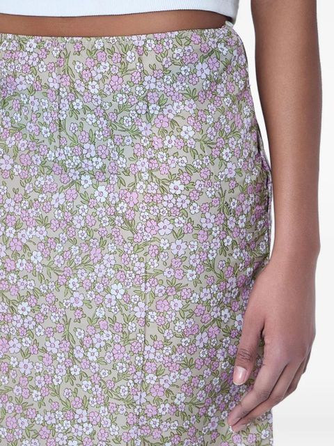 Prada floral-PATTERN midi skirt - Grey