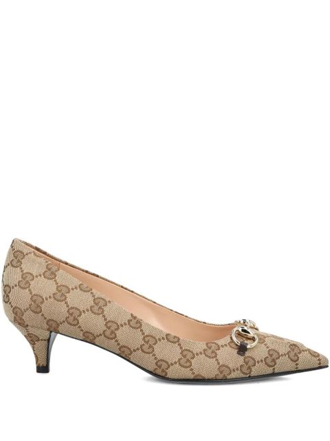 Gucci 45mm Horsebit patterned pumps - Neutrals - zdjęcie produktu nr 1