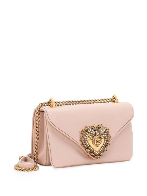 Dolce & Gabbana medium Devotion leather crossbody bag - Pink