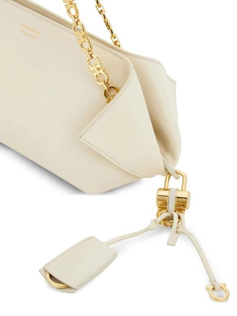 Ferragamo small Folded chain-strap shoulder bag - Neutrals