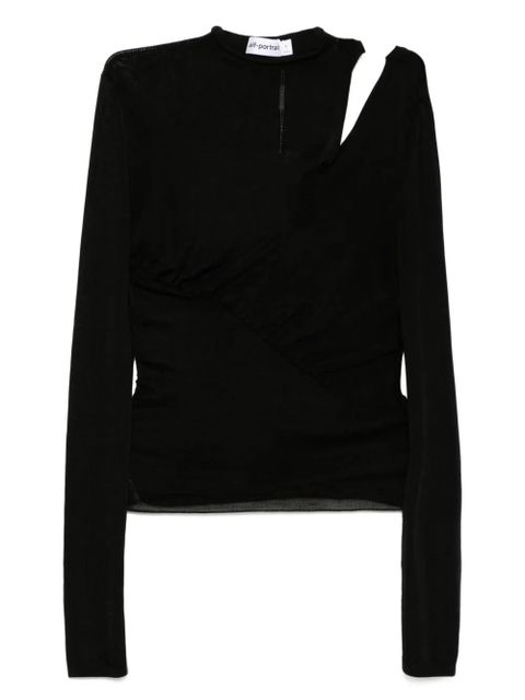 Self-Portrait cut out blouse - Black - zdjęcie produktu nr 1