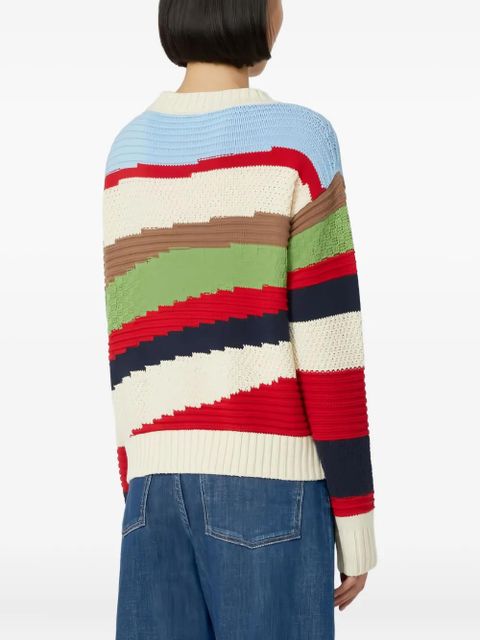 Weekend Max Mara Inlaid cotton sweater - Neutrals