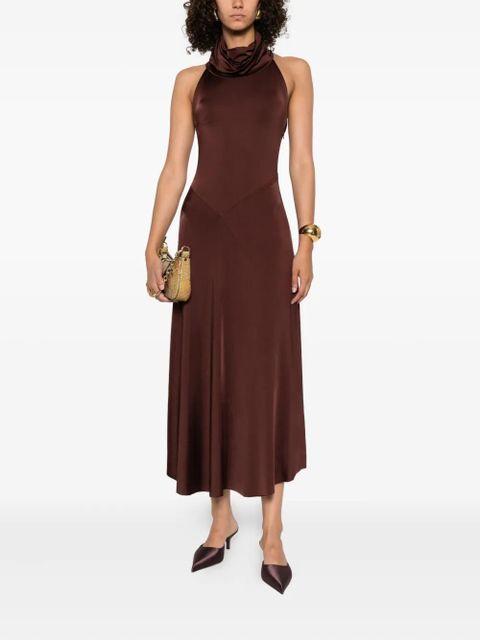 Victoria Beckham high-neck dress - Brown - zdjęcie produktu nr 2