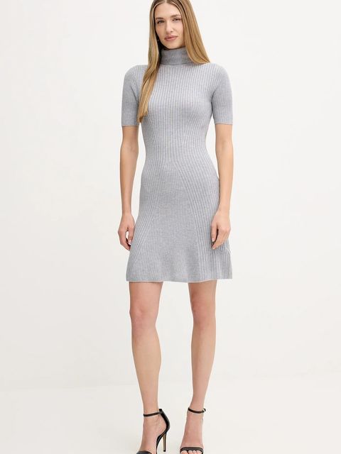 Guess sukienka z dodatkiem wełny JULIA kolor szary mini dopasowana W5BK78 Z3OW2 - zdjęcie produktu nr 2