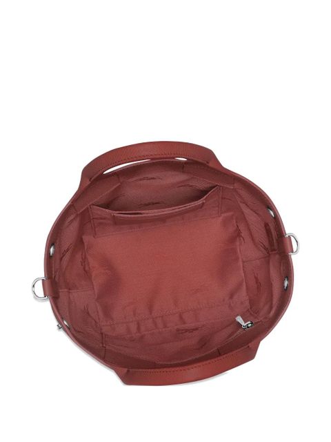 Longchamp S Le Roseau leather tote bag - Red - zdjęcie produktu nr 2