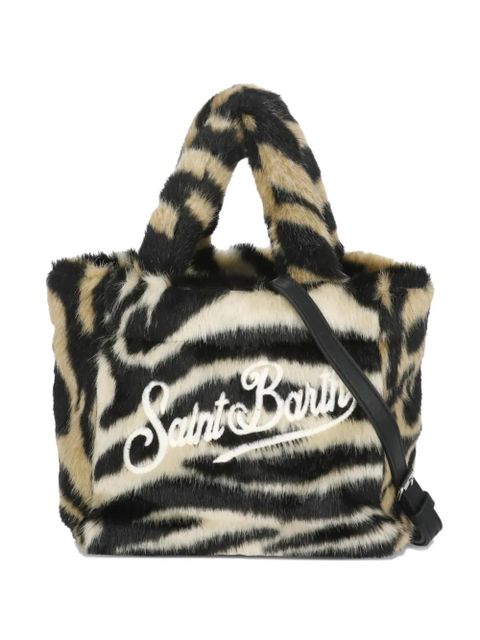 MC2 Saint Barth Colette Soft Fur zebra-patterned tote bag - Neutrals - zdjęcie produktu nr 1
