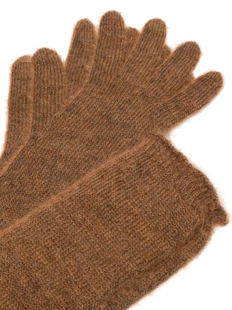 Max Mara fine-knit long gloves - Brown - zdjęcie produktu nr 2