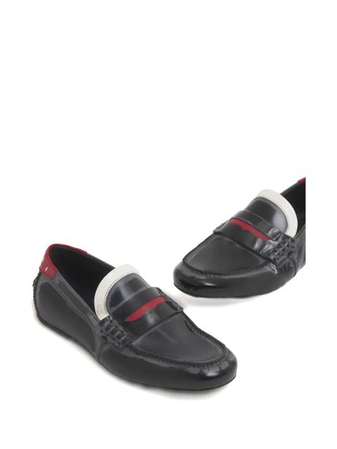 Marni penny-strap leather loafers - Black