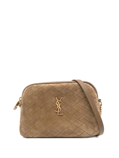 Saint Laurent quilted logo-plaque shoulder bag - Neutrals - zdjęcie produktu nr 1