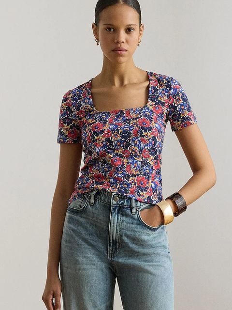 Lauren Ralph Lauren t-shirt damski z bawełną - zdjęcie produktu nr 1