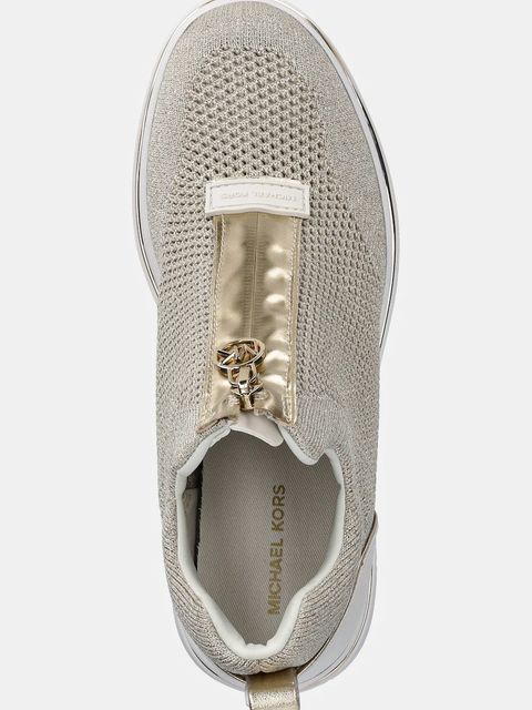 MICHAEL Michael Kors sneakersy Emmy Wedge Zip Slip On damskie kolor beżowy 43R6EMFP4D.740