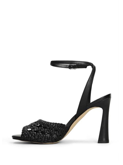 Michael Kors Rosie woven ankle-strap heeled sandals - Black