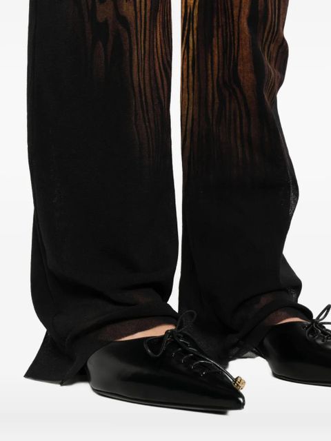 Jean Paul Gaultier abstract-pattern print trousers - Black