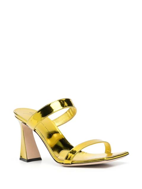 Giuseppe Zanotti 90mm Flamina square-toe sandals - Gold - zdjęcie produktu nr 2