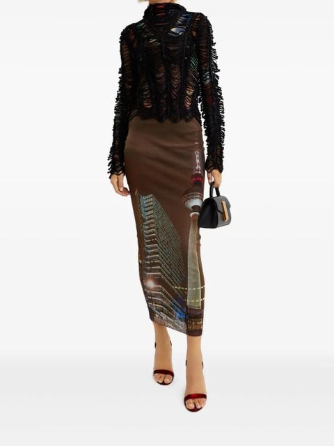 Jean Paul Gaultier raw edges hoodie - Black - zdjęcie produktu nr 2