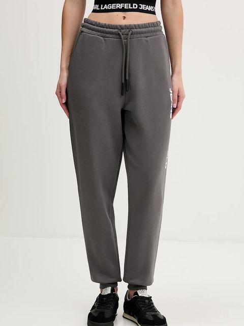 Karl Lagerfeld Jeans spodnie dresowe kolor szary z nadrukiem A1W10058 - zdjęcie produktu nr 1