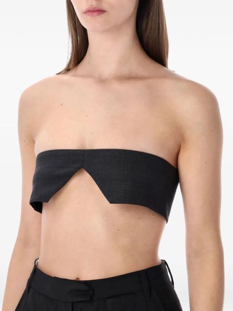 Prada button bandeau top - Grey