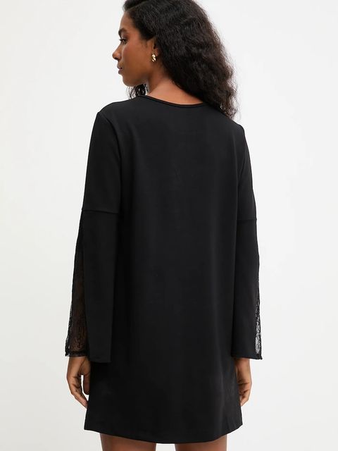 Answear.LAB sukienka kolor czarny mini prosta