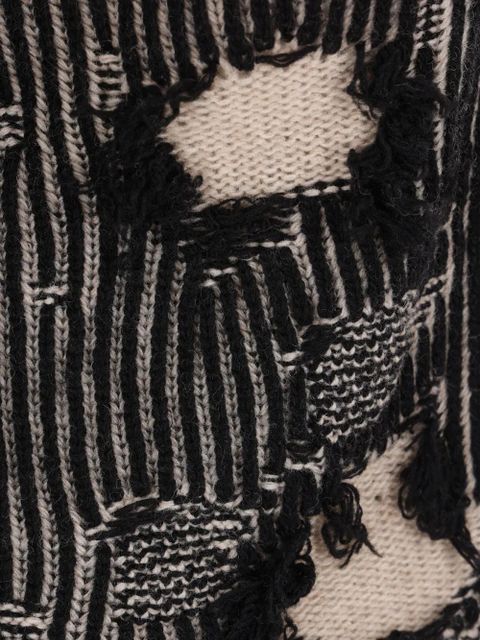 MM6 Maison Margiela distressed effect cardigan - Black