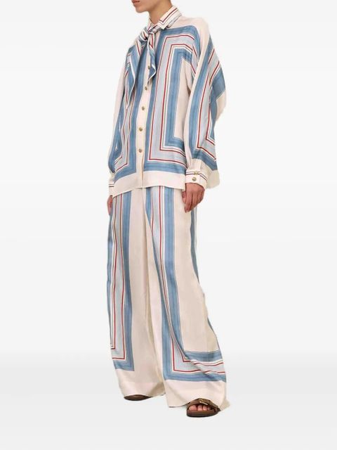 ZIMMERMANN geometric printed scarf shirt - Neutrals - zdjęcie produktu nr 2