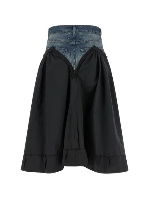 Maison Margiela denim insert midi skirt - Black - zdjęcie produktu nr 2