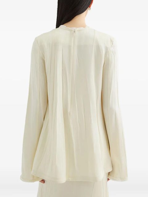 Jil Sander satin blouse - White